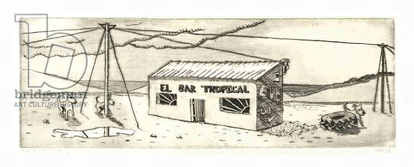 Постер El Bar Tropical с типом исполнения На холсте в раме в багетной раме 221-03