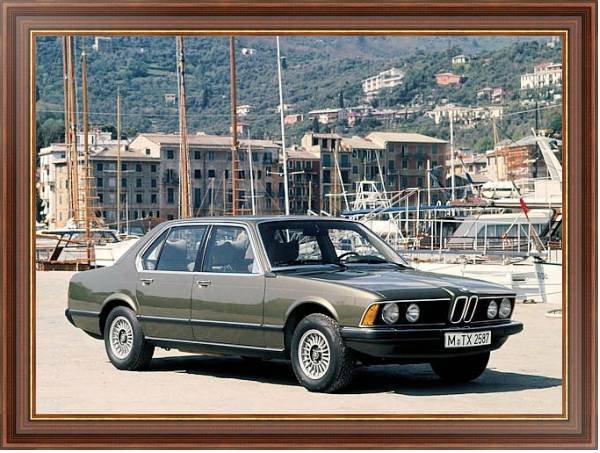 Постер BMW 733i (E23) '1977–79 с типом исполнения На холсте в раме в багетной раме 35-M719P-83