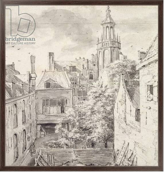 Постер View of the Courtyard of the House of the Archers in Amsterdam с типом исполнения На холсте в раме в багетной раме 221-02