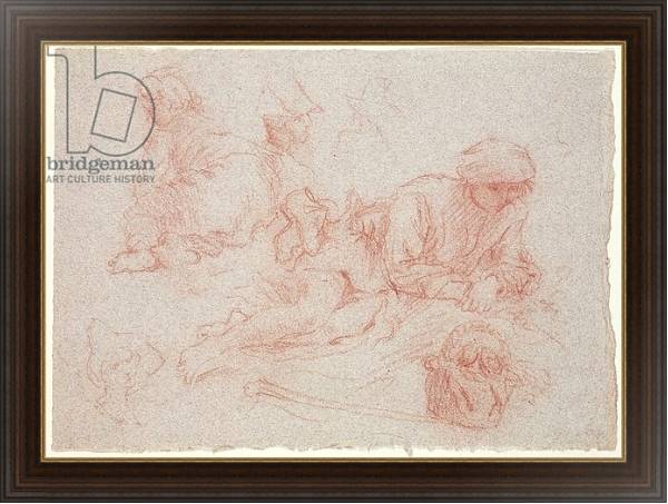 Постер Study of a reclining man с типом исполнения На холсте в раме в багетной раме 1.023.151