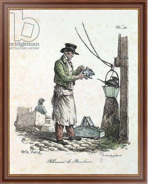 Постер The Lamplighter, engraved by Francois Seraphin Delpech с типом исполнения На холсте в раме в багетной раме 35-M719P-83