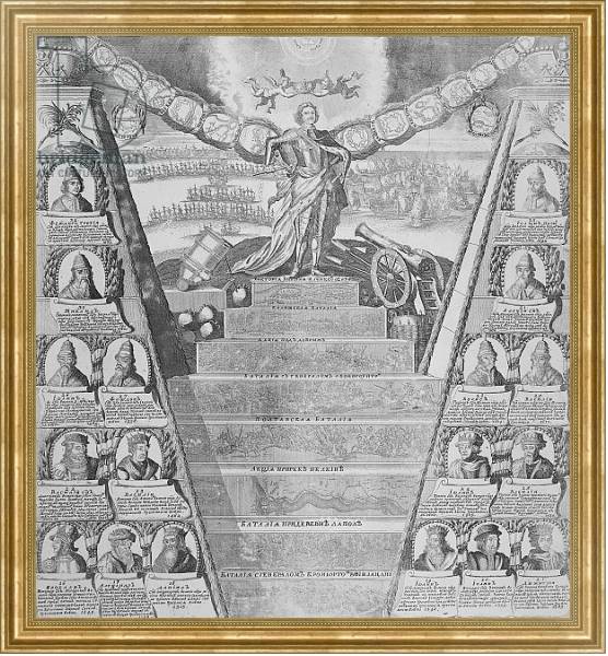 Постер Apotheosis of Peter the Great с типом исполнения На холсте в раме в багетной раме NA033.1.051