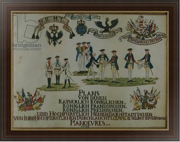 Постер A collection of maneouvre plans of Louis IX of Hesse-Darmstadt с типом исполнения На холсте в раме в багетной раме 1.023.151