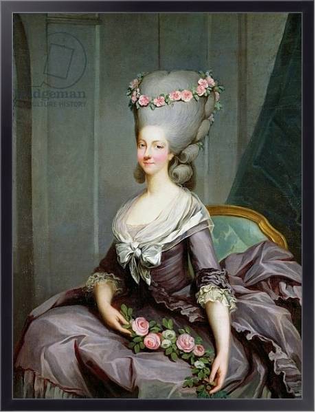 Постер Marie-Therese de Savoie-Carignan Princess of Lamballe с типом исполнения На холсте в раме в багетной раме 221-01