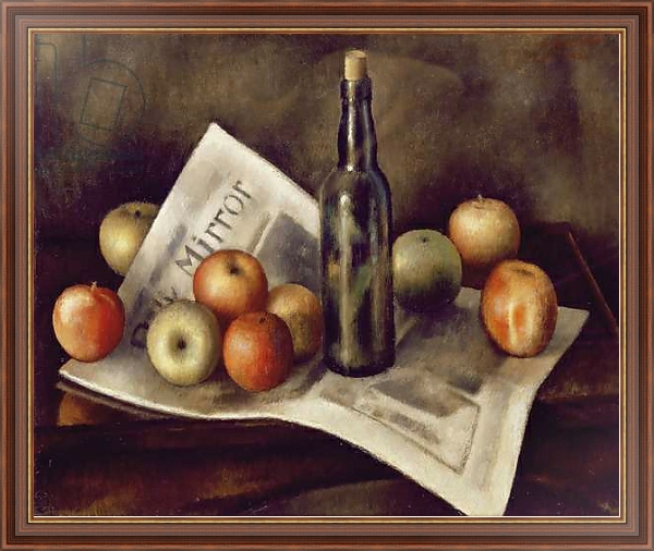 Постер Still life with apples, 1921 с типом исполнения На холсте в раме в багетной раме 35-M719P-83
