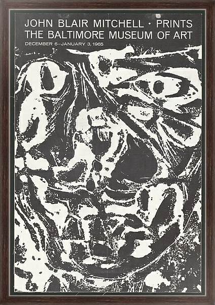 Постер Prints, The Baltimore Museum of Art, December 6; January 3, с типом исполнения На холсте в раме в багетной раме 221-02