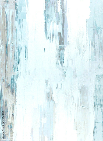 Постер Белая абстракция с серыми пятнами с типом исполнения На холсте без рамы