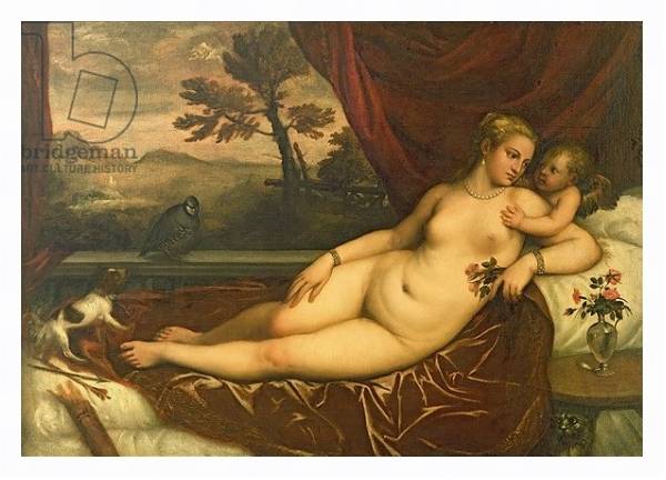 Постер Venus and Cupid 4 с типом исполнения На холсте в раме в багетной раме 221-03