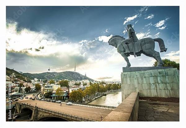 Постер Грузия, Тбилиси. Вид на город 2 с типом исполнения На холсте в раме в багетной раме 221-03