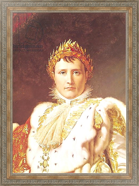 Постер Napoleon I in Coronation Robes, c.1804 с типом исполнения На холсте в раме в багетной раме 484.M48.310