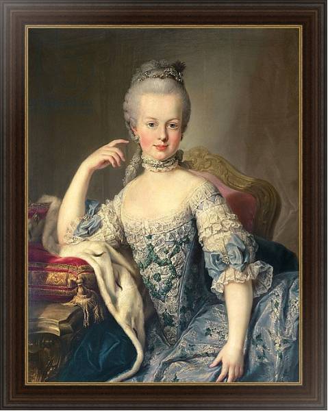 Постер Archduchess Marie Antoinette Habsburg-Lotharingen 1767-68 с типом исполнения На холсте в раме в багетной раме 1.023.151