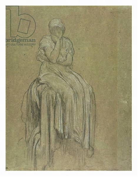 Постер Study for Solitude, c.1890 с типом исполнения На холсте в раме в багетной раме 221-03