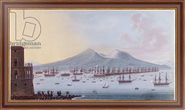 Постер View of the Bay of Naples, 1798 с типом исполнения На холсте в раме в багетной раме 35-M719P-83