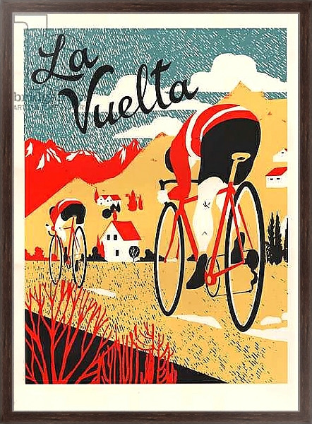 Постер La Vuelta, 2015 с типом исполнения На холсте в раме в багетной раме 221-02