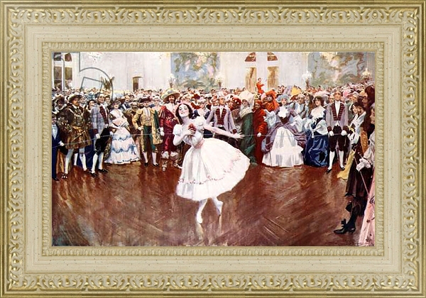 Постер Madame Pavlova attending a fancy dress ball at the Savoy с типом исполнения Акварель в раме в багетной раме 484.M48.725