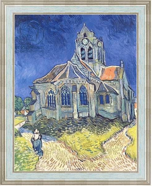 Постер The Church at Auvers-sur-Oise, 1890 с типом исполнения На холсте в раме в багетной раме NA053.0.114