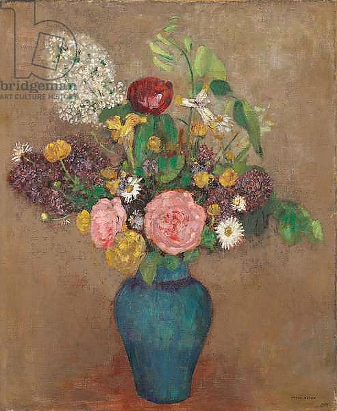 Постер Vase with Flowers с типом исполнения На холсте без рамы