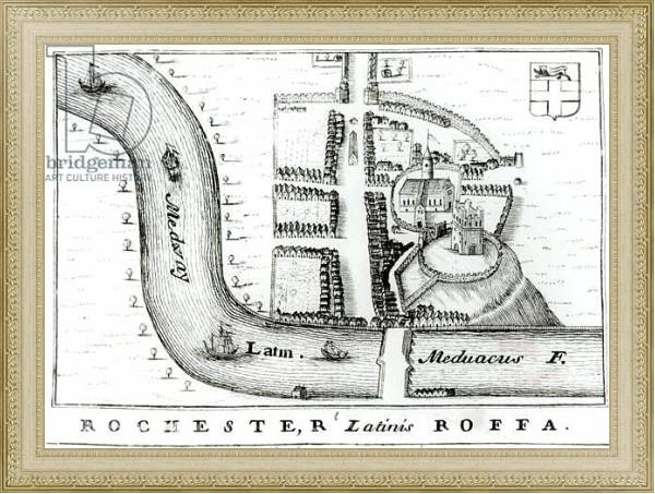 Постер Plan of Rochester с типом исполнения Акварель в раме в багетной раме 484.M48.725