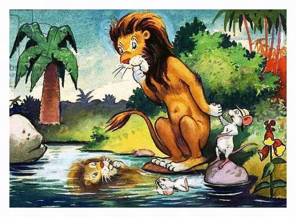 Постер Leo the Friendly Lion 17 с типом исполнения На холсте в раме в багетной раме 221-03