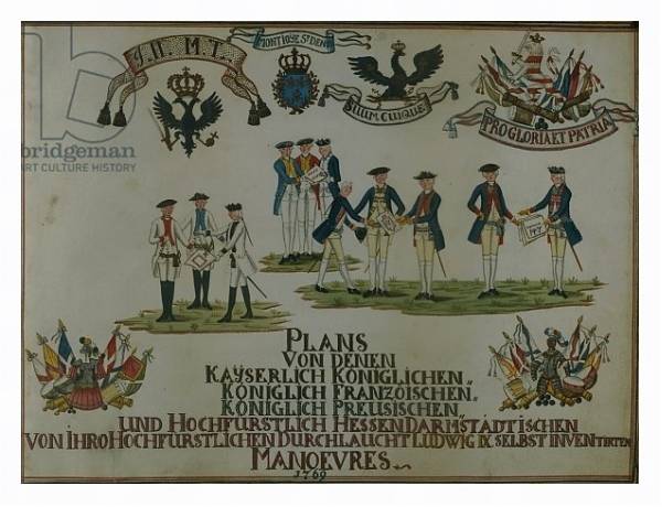 Постер A collection of maneouvre plans of Louis IX of Hesse-Darmstadt с типом исполнения На холсте в раме в багетной раме 221-03