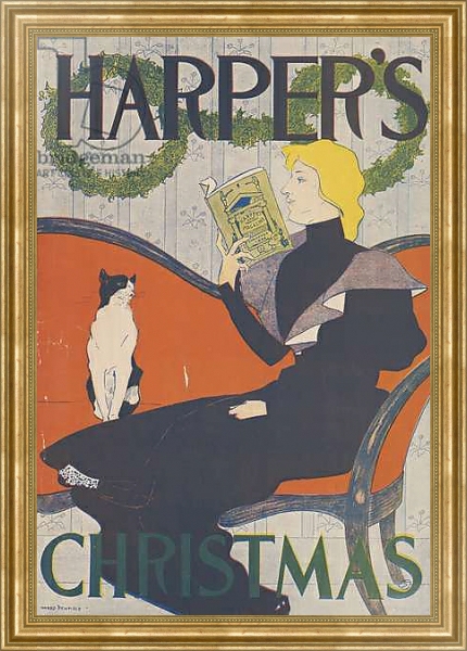 Постер Harper's Christmas, 1894 с типом исполнения На холсте в раме в багетной раме NA033.1.051