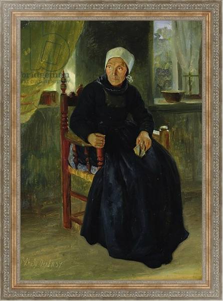 Постер A Woman from Blankenese, 1837 с типом исполнения На холсте в раме в багетной раме 484.M48.310
