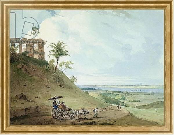Постер Ruins on Pir Pihar, near Monghy, Bihar, 1790 с типом исполнения На холсте в раме в багетной раме NA033.1.051