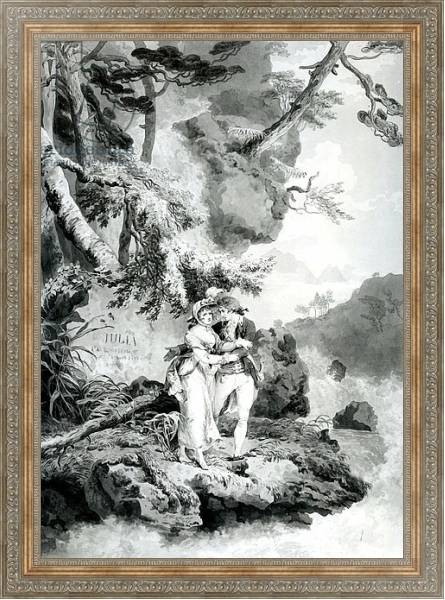 Постер St Preux and Julia, 1786 с типом исполнения На холсте в раме в багетной раме 484.M48.310