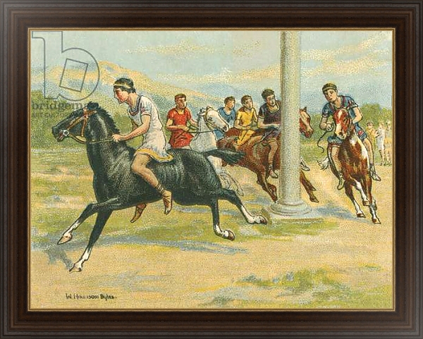 Постер Races Historic and Modern, Greek Horse Races с типом исполнения На холсте в раме в багетной раме 1.023.151
