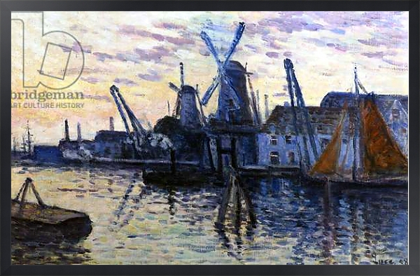 Постер Windmills in Holland, 1908 с типом исполнения На холсте в раме в багетной раме 1727.8010
