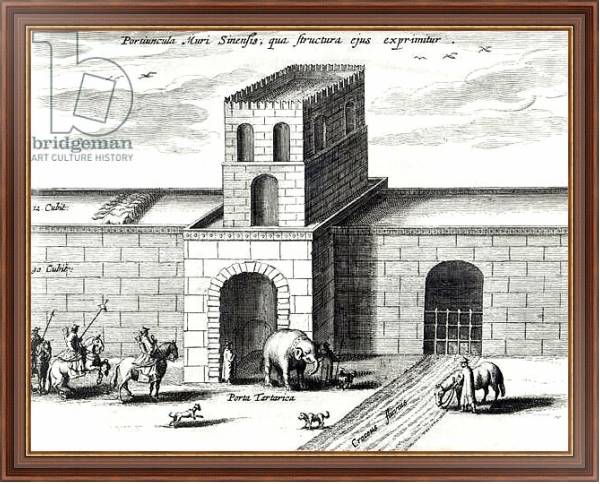 Постер A Doorway in the Great Wall,from 'China illustrated' by Athanasius Kircher 1667 с типом исполнения На холсте в раме в багетной раме 35-M719P-83