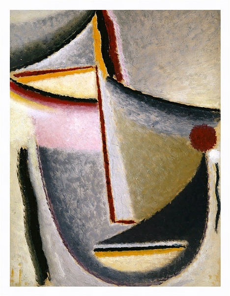Постер Abstract Head с типом исполнения На холсте в раме в багетной раме 221-03