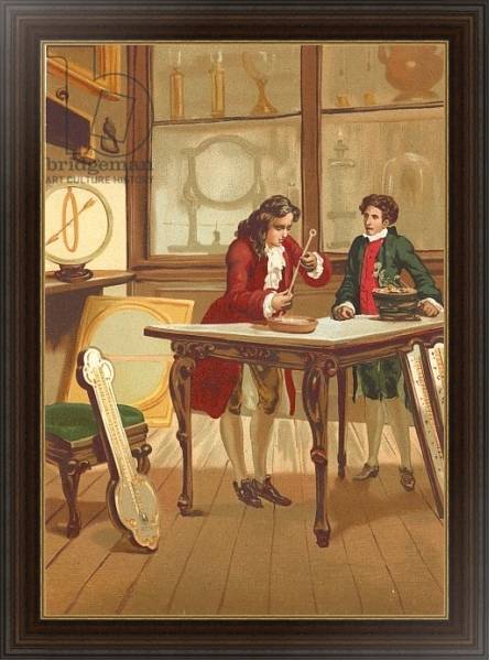 Постер Rene Antoine Ferchault de Reaumur constructing the thermometer с типом исполнения На холсте в раме в багетной раме 1.023.151