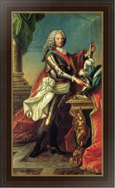 Постер Portrait of the Regent, Philippe d'Orleans с типом исполнения На холсте в раме в багетной раме 1.023.151