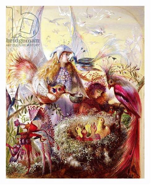 Постер Fairies with Birds с типом исполнения На холсте в раме в багетной раме 221-03