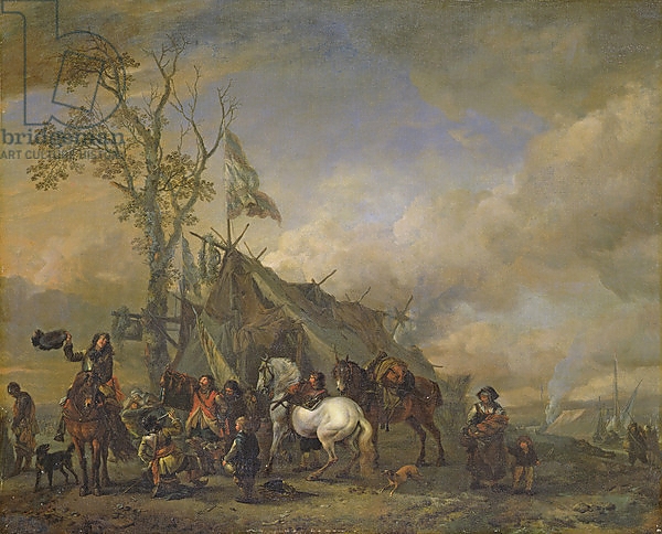 Постер Departure of the Cavalrymen с типом исполнения На холсте без рамы