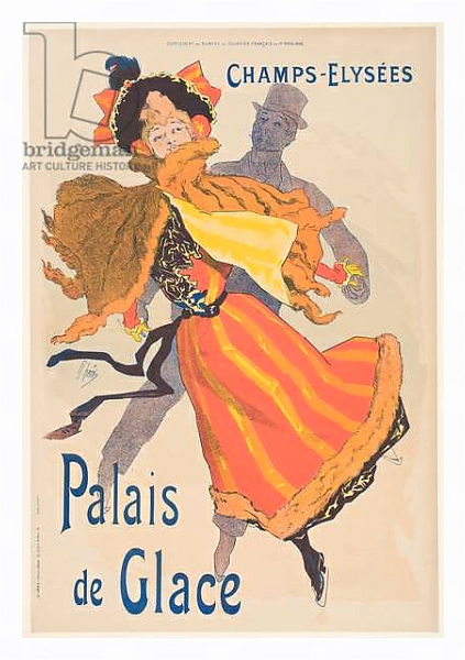 Постер Poster advertising the Palais de Glace, Champs Elysees с типом исполнения На холсте в раме в багетной раме 221-03