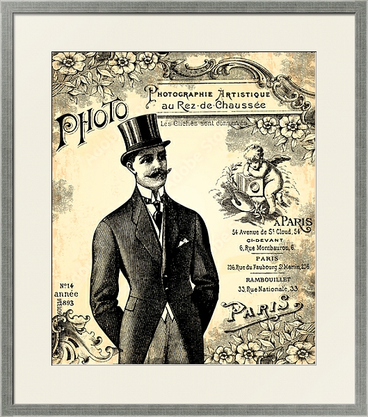 Постер Жених 1900 с типом исполнения Под стеклом в багетной раме 1727.2510
