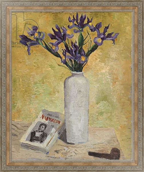 Постер Iris in a Tall Vase, 1928 с типом исполнения На холсте в раме в багетной раме 484.M48.310