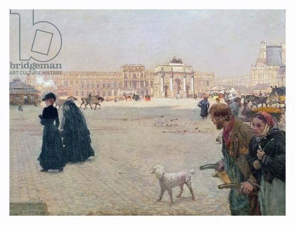 Постер La Place du Carrousel, Paris: The Ruins of the Tuileries, 1882 с типом исполнения На холсте в раме в багетной раме 221-03