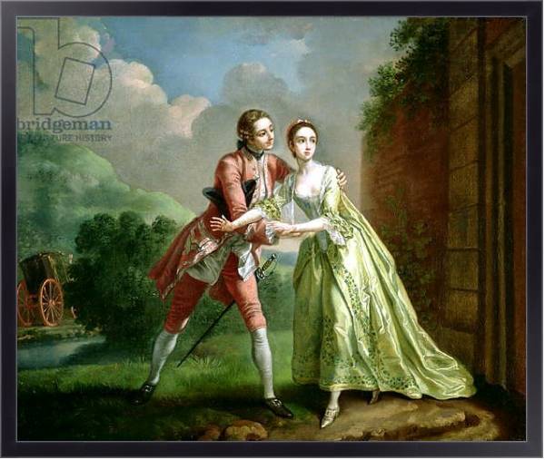 Постер Robert Lovelace preparing to abduct Clarissa Harlowe, from 'Clarissa' by Samuel Richardson с типом исполнения На холсте в раме в багетной раме 221-01