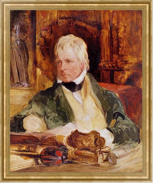 Постер Portrait of Sir Walter Scott, c.1824 с типом исполнения На холсте в раме в багетной раме NA033.1.051