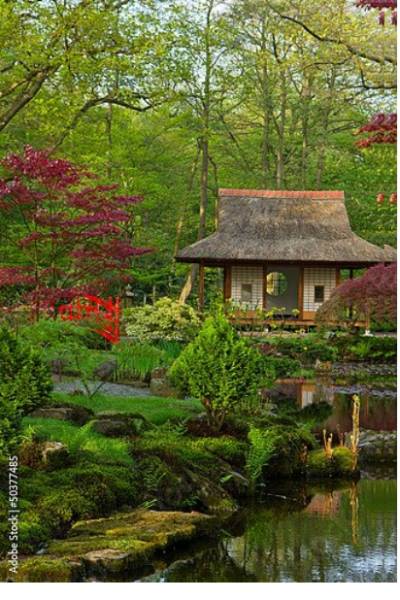 Постер Голландия. Гаага. Японский сад с типом исполнения На холсте без рамы