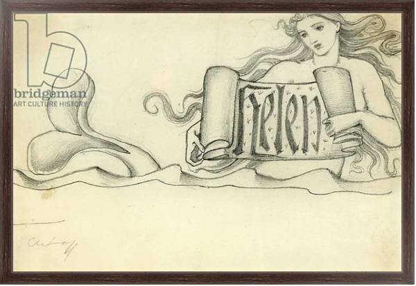 Постер Study for Helen, c.1880 с типом исполнения На холсте в раме в багетной раме 221-02