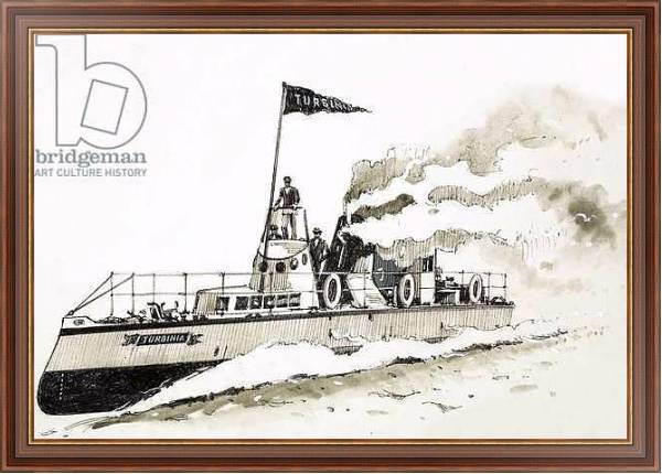 Постер Turbinia, steam-powered ship с типом исполнения На холсте в раме в багетной раме 35-M719P-83