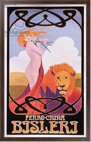 Постер Copy of a 1909 poster advertising Bisleri с типом исполнения На холсте в раме в багетной раме 221-02