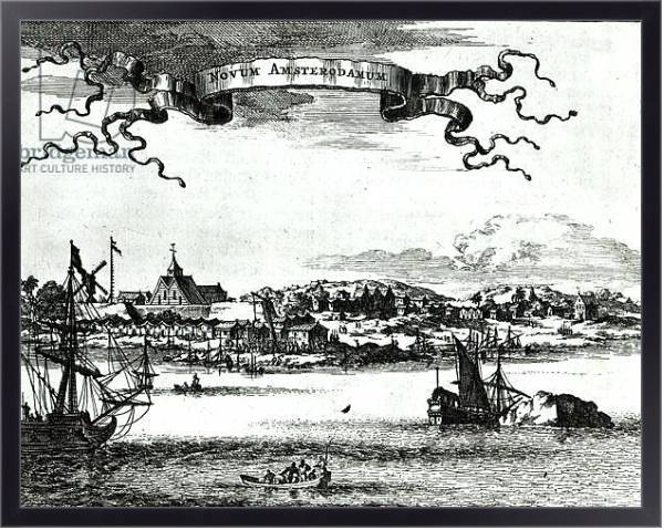 Постер Novum Amsterodamum, c.1667 с типом исполнения На холсте в раме в багетной раме 221-01