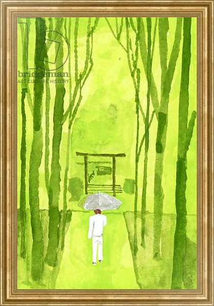 Постер ise shrine; Torii is the entrance to the shrine;2016 с типом исполнения На холсте в раме в багетной раме NA033.1.051