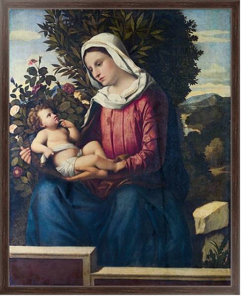 Постер Дева Мария с младенцем 6 с типом исполнения На холсте в раме в багетной раме 221-02