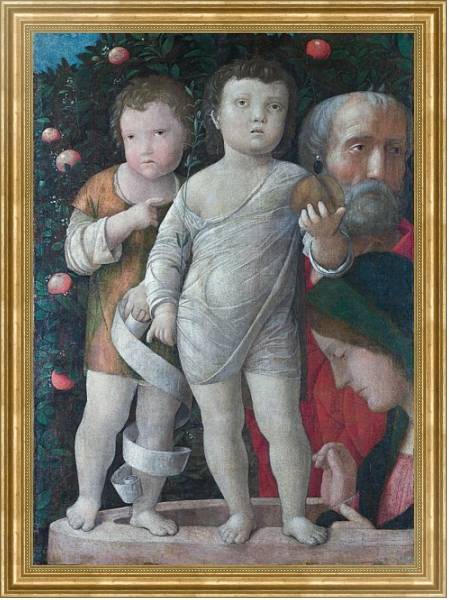Постер Святое семейство и святой Джон с типом исполнения На холсте в раме в багетной раме NA033.1.051